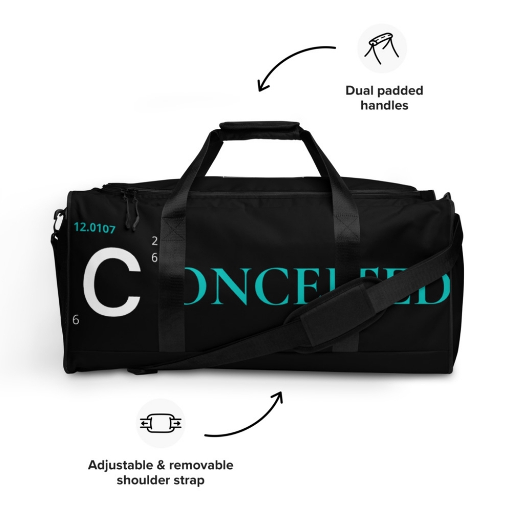 Conceited Apparel Signature Duffel Bag (Black/Teal)
